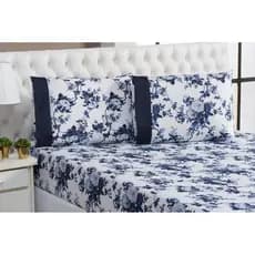 Jogo de Lençol Queen 3 Peças com Elástico 1,98m x 1,58m x 30cm Altura - ESTAMPAS SORTIDAS