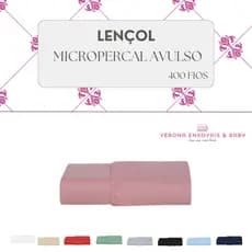 Lençol com Elástico Avulso Micropercal 400 Fios Cores Lisas - OPORTUNIDADE NOVIDADE