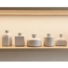 kit com 5 vasos de gesso/garrafa