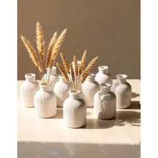 kit com 10 vasos de gesso para lembrancinha de centro de mesa