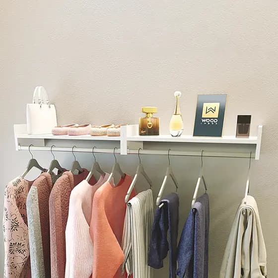 Cabideiro de parede Arara de Roupas Quarto, closet