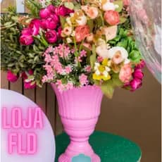 1 Vaso Real - Vaso Decorativo - Luxo - Centro de Mesa - Plástico - Vaso 20 cm