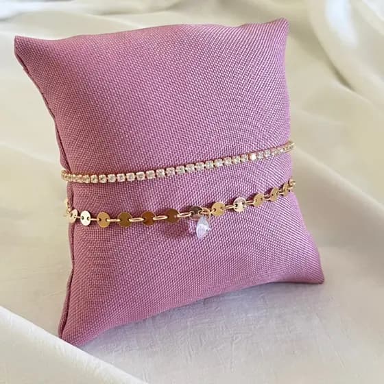 15 Almofadinhas Oxford 8x8 Pulseiras, Expositor, Relogios