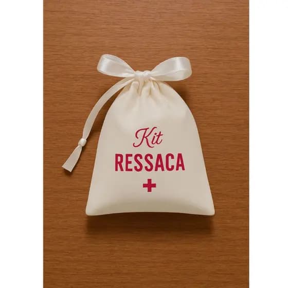 Kit Ressaca Saquinhos 100% Algodão 12x12 Festas Eventos Formaturas