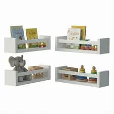 KIT MDF PRATEELEIRAS MONTADAS BRANCAS