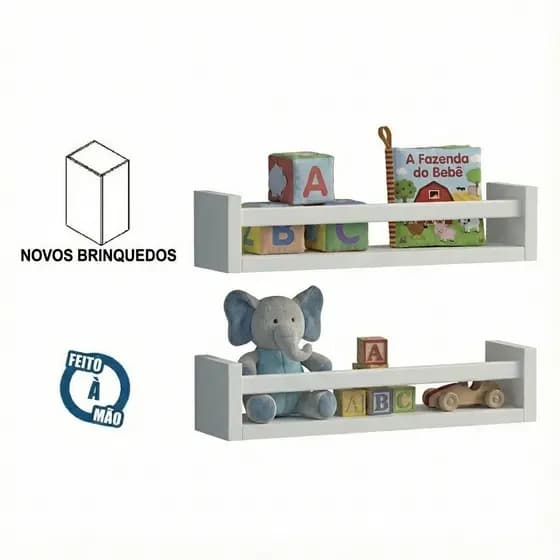 Prateleira madeira mdf pronta feita para livros