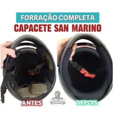 Forro Capacete San Marino Taurus Completo, Lateral + Topo (Fácil Montagem)