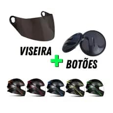 Botão + Viseira Capacete Pro Tork R8, New Liberty 4, Taurus Joy 23 RS