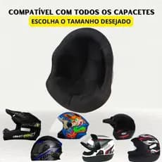 Forro de Capacete Topo, Universal, Compatível com Todos os Modelos