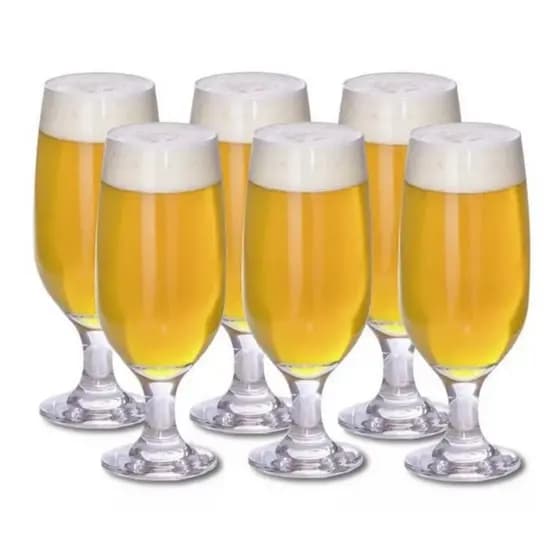 Jogo de Taças de Cerveja e Chopp Floripa Nadir com 6 peças 300ml