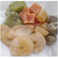 MISTO 6 SABORES - Emb. 300g - ABACAXI, ABÓBORA, CIDRA, FIGO, LARANJA, MAMÃO - CRISTALIZADOS