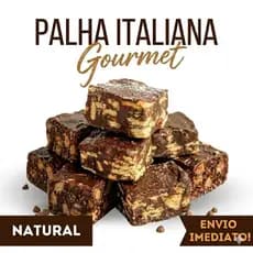 Palha Italiana Gourmet Chocolate Cremoso e Biscoito Crocante para Festas e Lembrancinhas