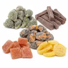MIX de frutas Cristalizadas Figo - Figo com doce de leite - Abacaxi - Bananinha - Abóbora