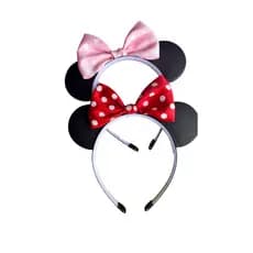 Tiara Orelha Minnie Mouse Disney Acessório Cabelo Infantil