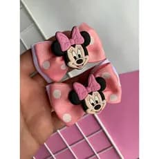 Par Laço De Cabelo Minnie Rosa ou vermelha Infantil Tematico