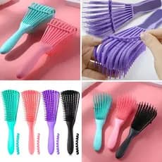 Escova Polvo Pente de Cabelo Modelador de Cachos Finalização Fitagem Cacheado