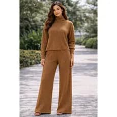 Conjunto Feminino Calça E Blusa Manga Longa Agasalho Cacharrel Tricot