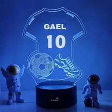 Luminária Personalizada Nome Presente Para Menino Decorativa Quarto Futebol 4 5 6 7 8 anos