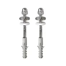 PAR DE PARAFUSOS BUCHA DE 10 DE INOX FIXAÇÃO BACIA/VASO SANITARIO/PIA LAVATORIO