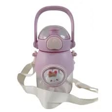 Garrafa De Água Com Alça De Palha Copo Das Crianças Portáteis Ao Ar Livre Grande Chaleira 820ml