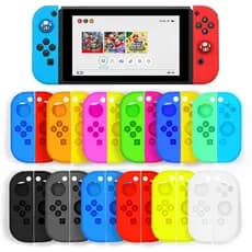 Capa De Silicone Antiderrapante Gurad Para Nintendo Switch Joy-Con + 1 Par Grip