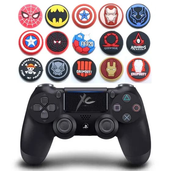 Par de Grip borracha Protetora de Silicone para Analógicos de Controles de PS5, PS4, Xbox Series, One e 360