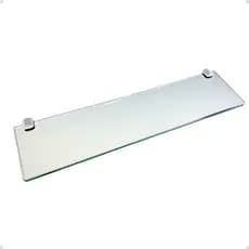 Prateleira de Vidro 8mm 50x10cm Reta – Banheiro Cozinha Estante