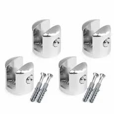 4 Suportes Fenda 4mm 6mm 8mm 10mm Pra Prateleira de Vidro