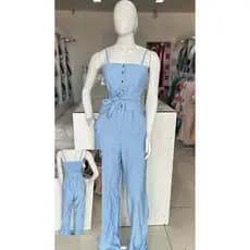 Conjunto Blusa Cropped Botões e Calça Pantalona