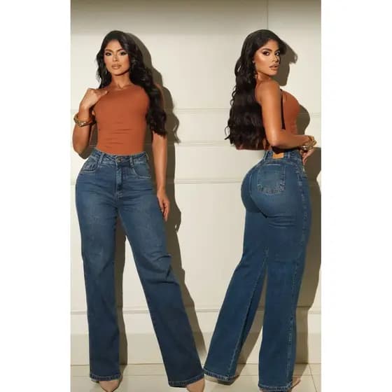 Calça Kativeiro Wid Leg jeans + elastano - LAV MEDIA