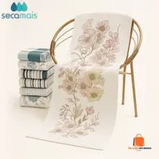 Kit 03 Toalhas Banho Praia Estampada Aveludada Microfibra Seca Mais