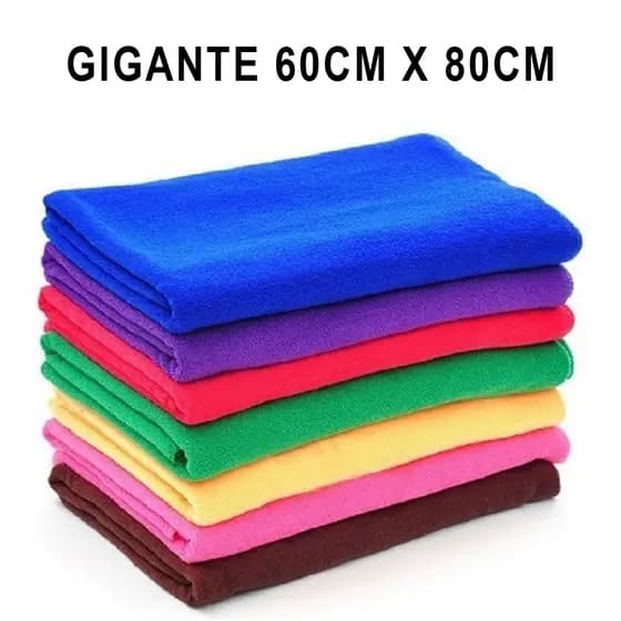 Kit 30 Pano de Chao Microfibra Macio 60x80cm Toalha de Limpeza Gigante?Residencial