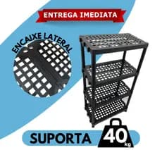 Estante Organizadora com 4 Prateleira de Plástico Modular Multiuso