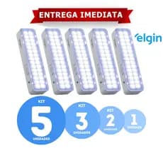 Luminária de Emergência 30 Leds Lampada Recarregável Bivolt Elgin
