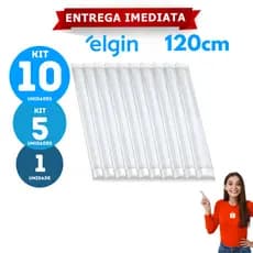 Luminária 120cm Tubular Led Sobrepor 36w Elgin