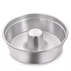 Forma Assadeira Redonda Para Bolo Tortas e Pudim Com Canudo 30cm em Aluminio Forma Mata Forma Tamanho Família