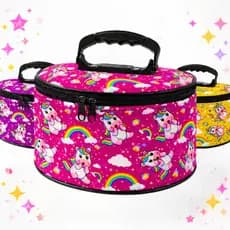 Necessaire Feminina Organizadora para Viagem e Maquiagem Cosméticos - Unicórnio