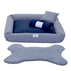 Kit Cama Pet 04 Pçs - Caminha/Travesseiro/Manta/Tapete