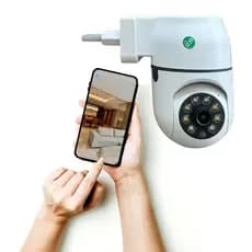 Câmera Tomada Segurança- Wifi 360 Câmera IP Infravermelho Sem Fio com Visão ambiente interno e externo - app ICSEE
