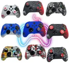 Case Xbox One S X Capas De Controle + 2 Grips Analogico Personagens