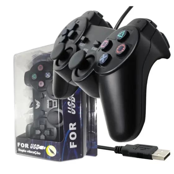 Controle modelo Ps2 Com Entrada Usb Para Pc Notebook E Game Retro Alta Qualidade
