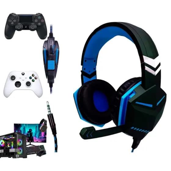 Headset Gamer Fone de Ouvido Com Microfone Para PS4, PS5, Xbox one, Celular e Computador