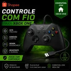 Controle Compatível Xbox One Series E X Pc C/ Fio Top