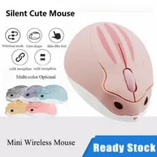 Mini Mouse Óptico 1600DPI Sem Fio Cute Animal/Formato De Hamster Para Computador/PC/Portátil