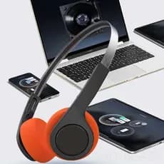 Retro Fone De Ouvido Bluetooth Com Som Alta Fidelidade Sem Fio 60g Luz 12H Playtime Para Música Chamada Jogos