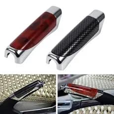 1/2PCS Carro Capa Decorativa Do Freio De Mão Universal Estilo Fibra De Acessórios Para Carro
