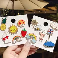 Moda Broche Dos Desenhos Animados Bonito Liga Alfinetes Badge Pin Mochila Decoração