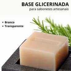 Base Glicerinada para Sabonetes Artesanais 1 kg Branco ou Transparente