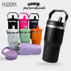 Hiddra Copo Térmico 600ml/550ml Personalizado com Nome com Alça para bebidas Quente e Gelado