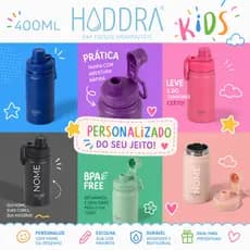 Garrafa PersonalizadoTérmica Hiddra 400ml Infantil Portátil Mini Color Antivazamento